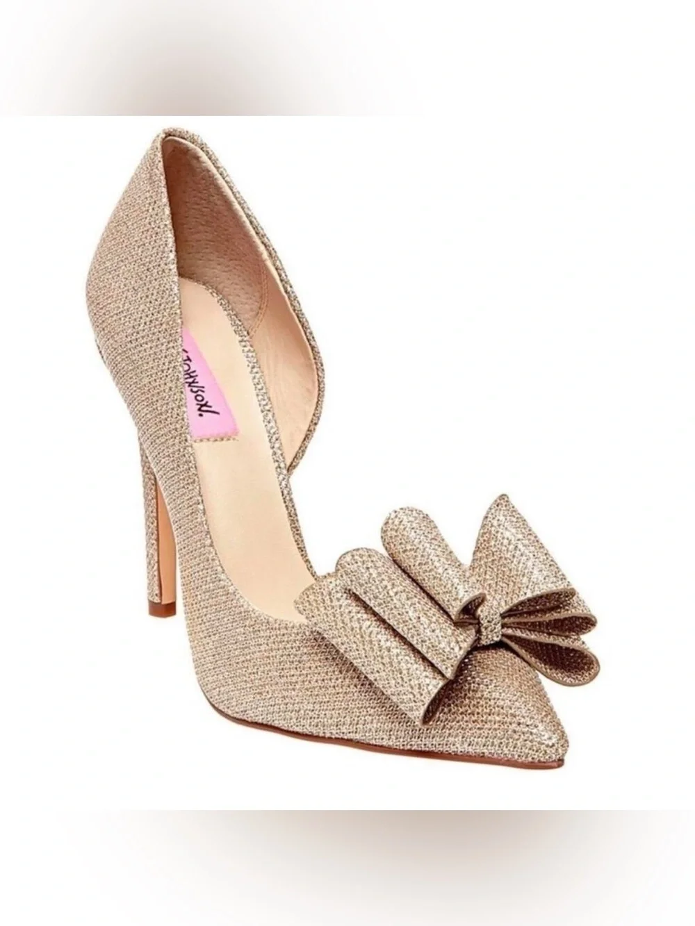 BETSY JOHNSON |”Parisss” Sparkling Bow Pumps -